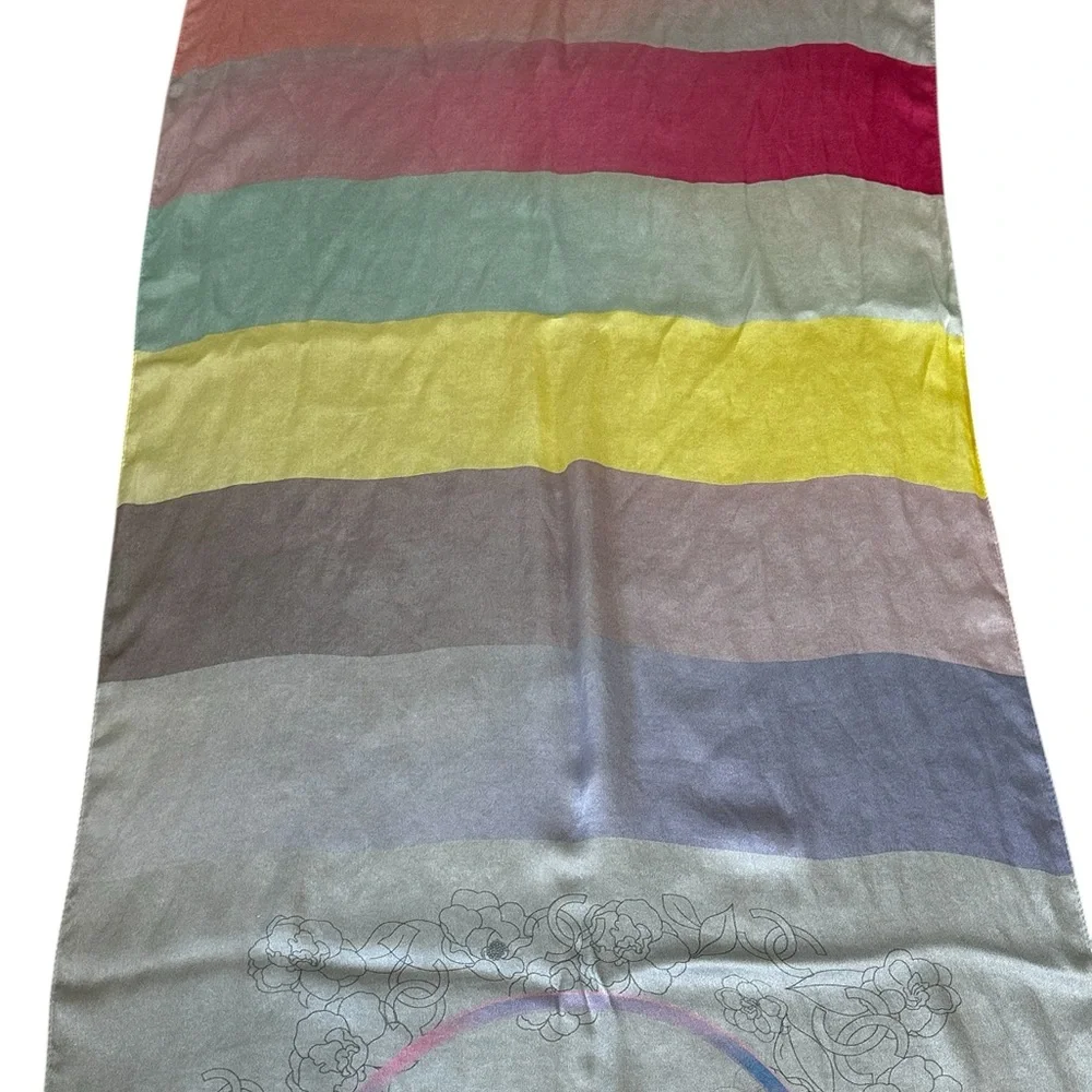 CHANEL 100% Silk Scarf Wrap - Picture 5 of 8